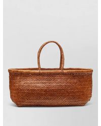 Dragon Diffusion - Rectangular Beach Bag Woven Texture Dual Handles - Lyst