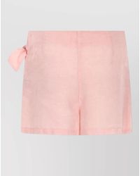 120% Lino - Lightweight Wrap Skirt Side Tie Detail - Lyst