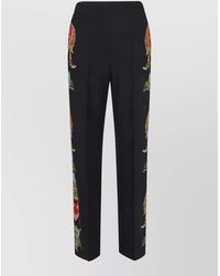 Etro - Silk Paisley-Print High-Rise Wide-Leg Trousers - Lyst
