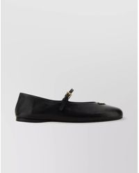 Prada - Leather Mary Jane Ballerina Flats - Lyst