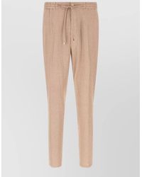 Etro - Linen Blend Straight-Leg Trousers - Lyst