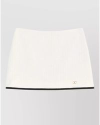 Valentino Garavani - Cotton Tweed Mini Skirt - Lyst