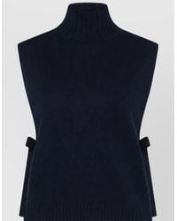 SEVENTY VENEZIA - Turtleneck Wool Blend Sleeveless Jumper - Lyst