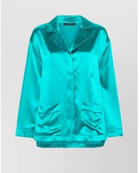 Max Mara - Silk Long-Sleeve Tunic Jacket - Lyst