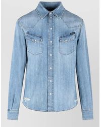 Dolce & Gabbana - Denim Long-Sleeve Shirt - Lyst