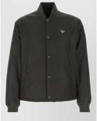 Prada - Logo Bomber Jacket - Lyst