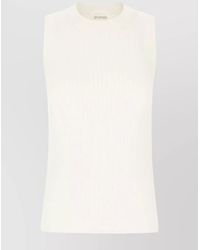Sportmax - Ribbed Cotton Crew-Neck Tank Top - Lyst