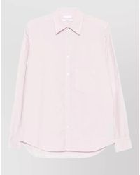 Cellar Door - Sid Cotton Shirt Straight Cut Chest Pocket - Lyst