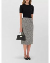 Tory Burch - Tweed Midi Pencil Skirt - Lyst