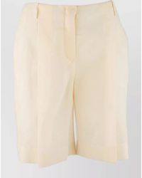 Ermanno Scervino - Shorts Belt Loops Pleated Design Side Pockets - Lyst