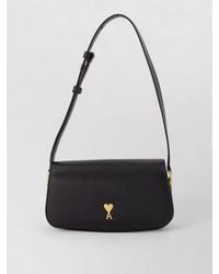 Ami Paris - Paris Shoulder Bag Leather Crossbody - Lyst