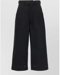 Cellar Door - Paola Pants Wide Leg Side Pockets Button - Lyst