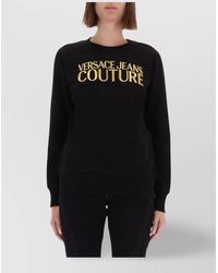 Versace Jeans Couture - Cotton Logo-Print Sweatshirt - Lyst