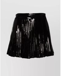 P.A.R.O.S.H. - Sequin Embellished Knife-Pleat Mini Skirt - Lyst