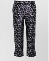 KENZO - Floral-Print Cropped Straight-Leg Trousers - Lyst