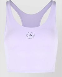 adidas By Stella McCartney - Poly Blend Sporty Cropped Racerback Top - Lyst
