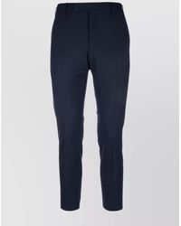 PT Torino - Virgin Wool Straight-Leg Cropped Trousers - Lyst
