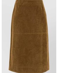 Jil Sander - Leather High-Rise Skirt - Lyst