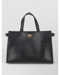 Burberry - Crocodile Effect Tote Bag Top Handles - Lyst