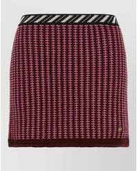 Versace - Virgin Wool Crochet-Knit Mini Skirt - Lyst