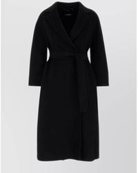 Max Mara - Wool Belted Midi Coat - Lyst