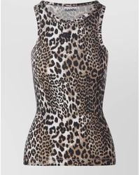 Ganni - Fitted Rib Tank Top - Lyst