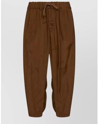 Uma Wang - Viscose Drawstring Straight-Leg Trousers - Lyst