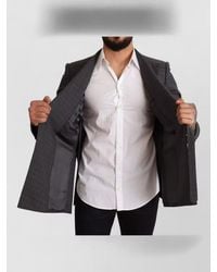 Dolce & Gabbana - Wool Checked Slim-Fit Double-Breasted Blazer - Lyst