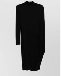 Stella McCartney - Asymmetric Long-Sleeve Knee-Length Dress - Lyst