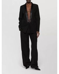 forte_forte - Wool Blend Tuxedo Jacket Dotted Pattern - Lyst