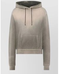 Maison Margiela - Cotton Hooded Sweatshirt Drawstring Kangaroo Pocket - Lyst