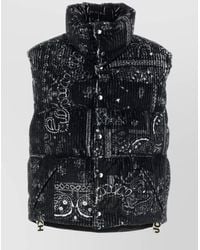 Khrisjoy - Printed Corduroy Oversized Sleeveless Down Jacket - Lyst
