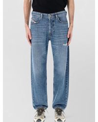 DIESEL - Denim Regular-Fit Mid-Rise Tapered Jeans - Lyst