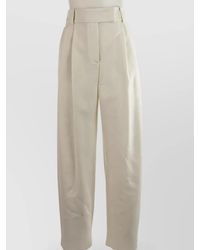 Giorgio Armani - Silk High-Rise Straight-Leg Trousers - Lyst