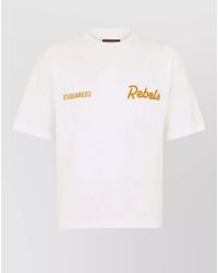 DSquared² - Cotton Relaxed-Fit Logo-Embroidered T-Shirt - Lyst