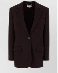 Stella McCartney - Wool Blazer With Notch Lapel And Back Vent - Lyst