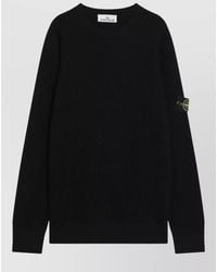 Stone Island - Long Sleeve Crew Neck Ribbed Sweater - Lyst