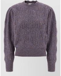 Isabel Marant - Celestine Sweater Puff Sleeves Textured Knit - Lyst