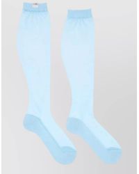 MM6 by Maison Margiela - Knee High Socks Ribbed Cuff Detail - Lyst