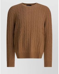 Polo Ralph Lauren - Cable Knit Crew Neck Cashmere Pullover - Lyst
