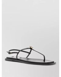 TOTEME - Leather T Strap Sandals Slingback Design - Lyst