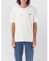 A.P.C. - Cotton Boxy Logo-Print Crew-Neck T-Shirt - Lyst