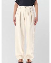 Isabel Marant - Ireme Pleated Denim Wide Leg Trousers - Lyst