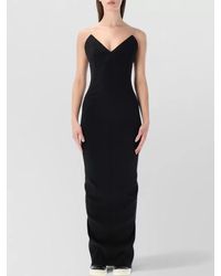Rick Owens - Viscose Blend V-Neck Spaghetti-Strap Maxi Dress - Lyst
