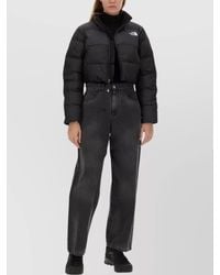 The North Face - Cropped High Collar Quilted Jacket - Lyst
