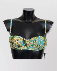Dolce & Gabbana - Metallic Logo Print Bra - Lyst