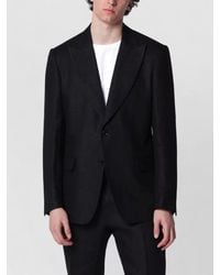 Lardini - Long Sleeve Coat Notch Lapel Pockets - Lyst