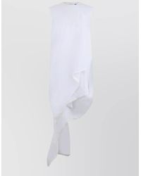 Jacquemus - Long Asymmetrical Dress Bolversin Zigzag Trim - Lyst