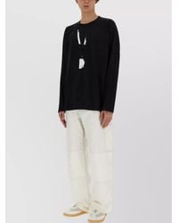 MM6 by Maison Margiela - Cotton Wide-Leg Trousers - Lyst