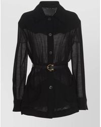 Ferragamo - Semi-Transparent Wool Jacket - Lyst